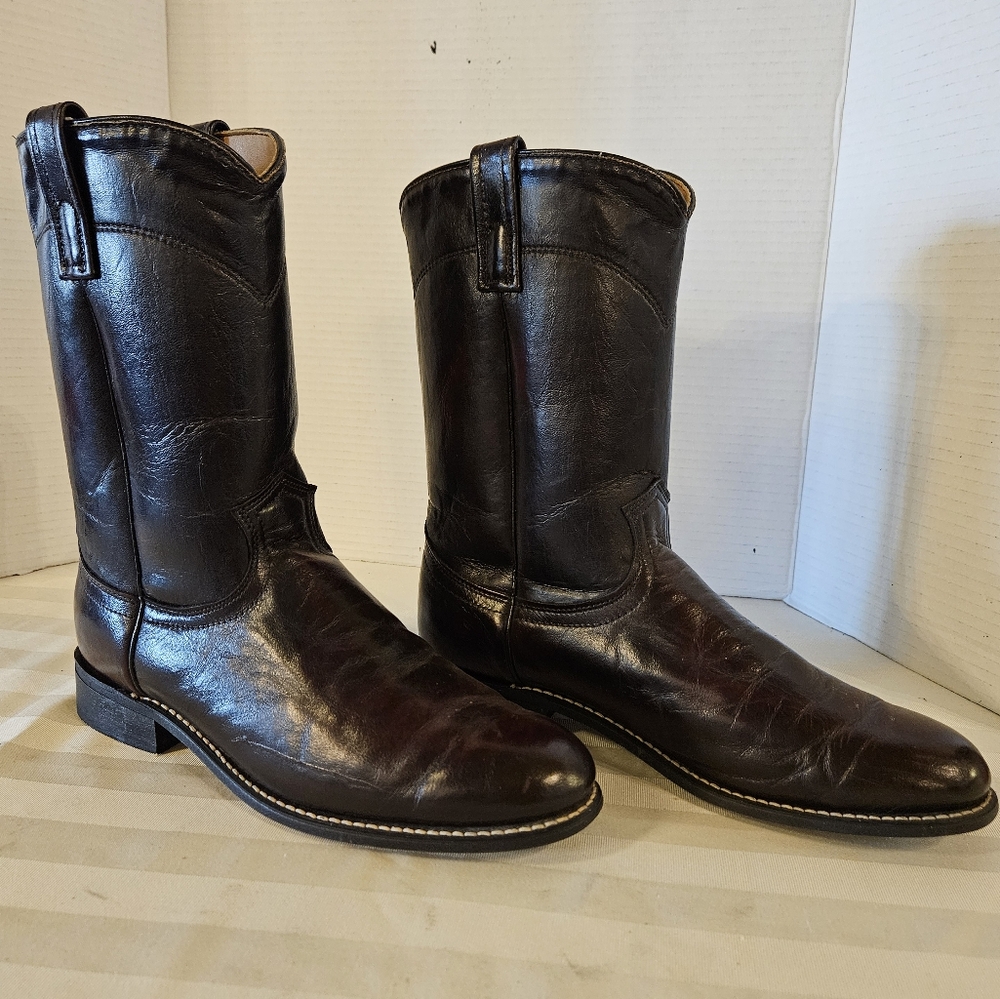 Women's Dark Brown Leather Western  Boots